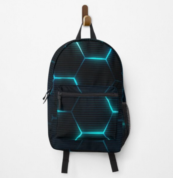 Tas dokumen dengan pola geometris yang futuristik